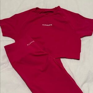 Alphalete Pink Workout Ensemble